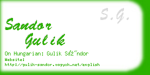 sandor gulik business card
